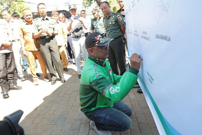 Dandim 0820 Probolinggo, Kumpulkan Ojol untuk Jaga Kondusifitas Jelang Pemilu 2024