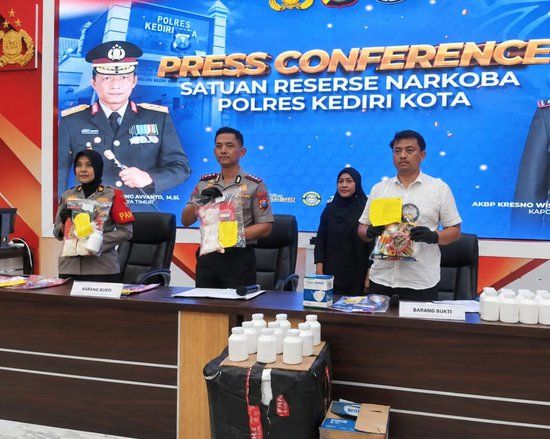 Polres Kediri Kota Bongkar Jaringan Narkoba Sistem Terputus