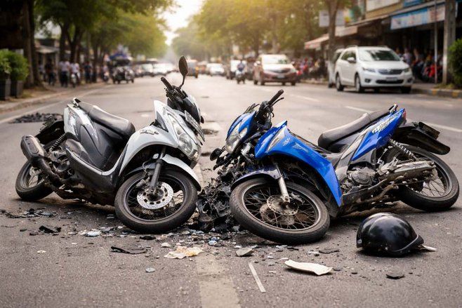 Dua Motor Bertabrakan di Madiun, Dua Orang Meregang Nyawa