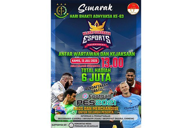 Baru 2 Jam Pendaftaran Dibuka, Turnamen Esports Kejari Surabaya Sudah Terpenuhi