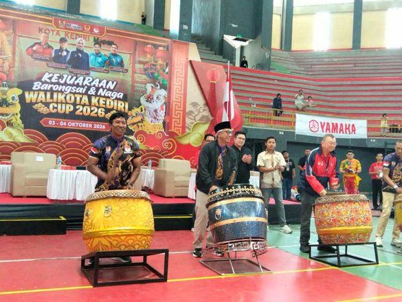 Dari Tradisi Imlek, Barongsai Masuk ke Arena Olahraga di Kediri