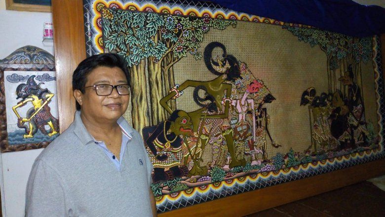 Lukisan Wayang Seniman Ponorogo ini Laku Seratus Juta Rupiah