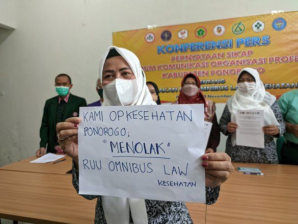 Delapan Organisasi Profesi Kesehatan di Ponorogo Tolak RUU Omnibus Law Kesehatan 