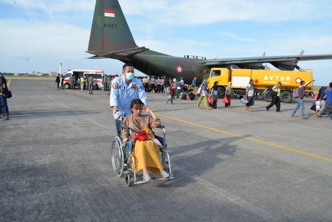 Gelombang Ketiga Pengungsi Palu Tiba di Surabaya