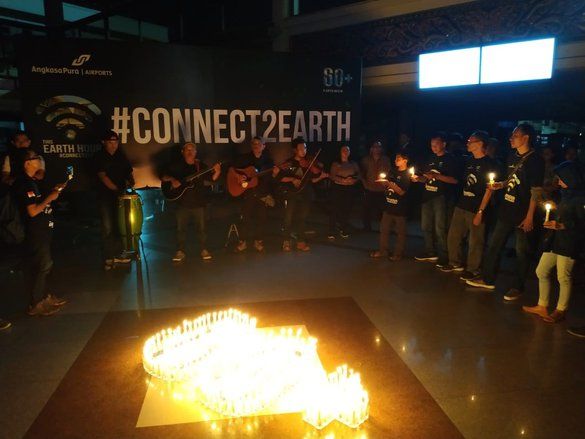 Earth Hour, Lampu Anjungan Bandara Internasional Juanda Padam Sejam
