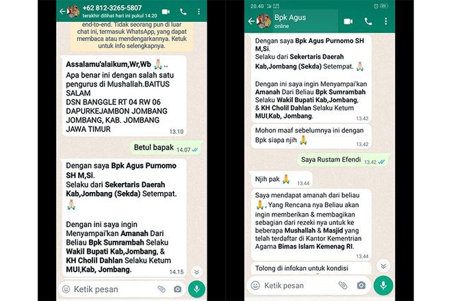 Nama Wabup, Sekdakab, dan Ketua MUI Jombang Dicatut Melakukan Penipuan