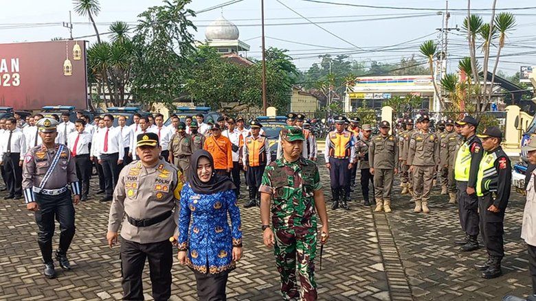 419 Personel Gabungan Disiapkan Polres Mojokerto Amankan Perayaan Idulfitri 1444 H.