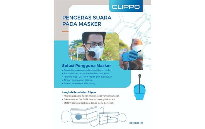 Tiga Alumni dan Dosen UK Petra Ciptakan Clippo, Alat Penjepit Pengeras Suara Masker