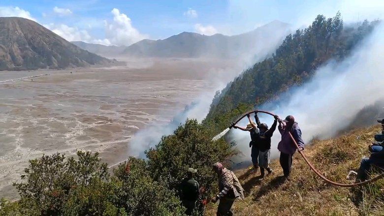 Kebakaran Bromo yang Mengganas Sejak Rabu Malam, Kamis Sore Mulai Terkendali