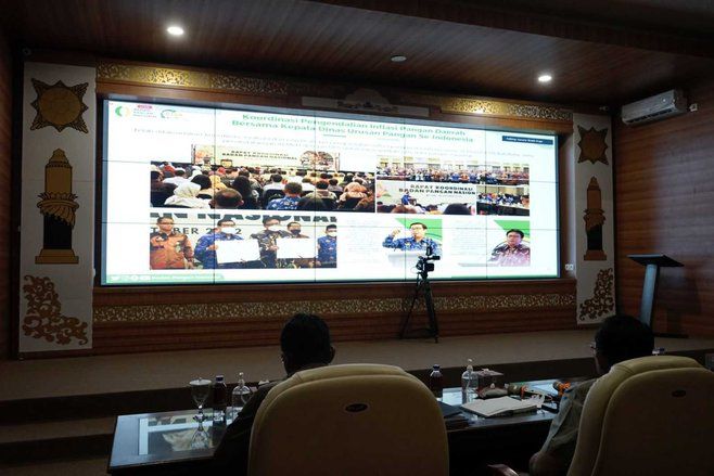 Pemkot Mojokerto Ikuti Rakor Pengendalian Inflasi yang Digelar Kementerian Dalam Negeri RI