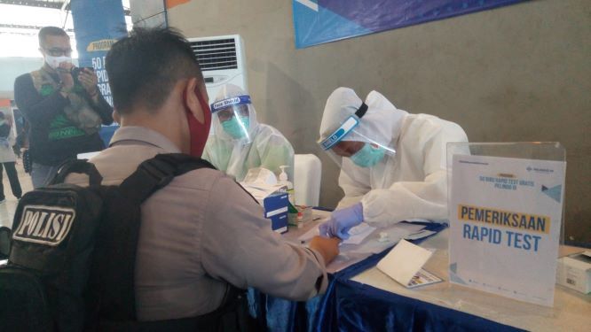 Pelindo Gelar Rapid Test Pertama Setelah Berakhirnya PSBB di Surabaya&nbsp;&nbsp;
