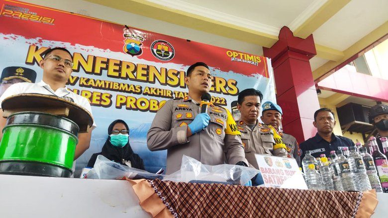 Selama Tahun 2022, Polres Probolinggo Sita 282,56 Gram Sabu