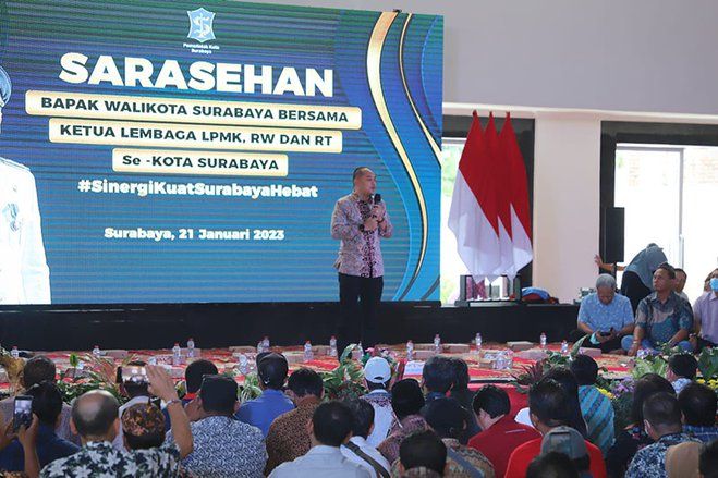 Sarasehan Bareng Ribuan Pengurus RT/RW dan LPMK Ini Pesan Walkot Eri Cahyadi