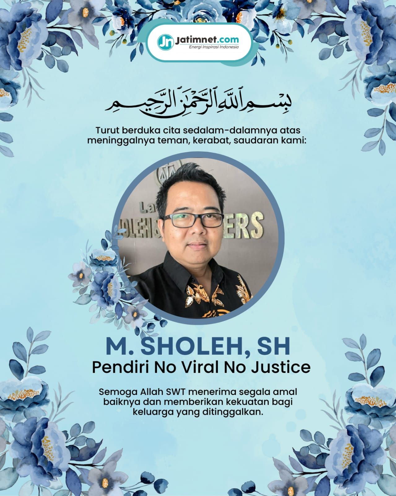 ucapan duka Cak Sholeh