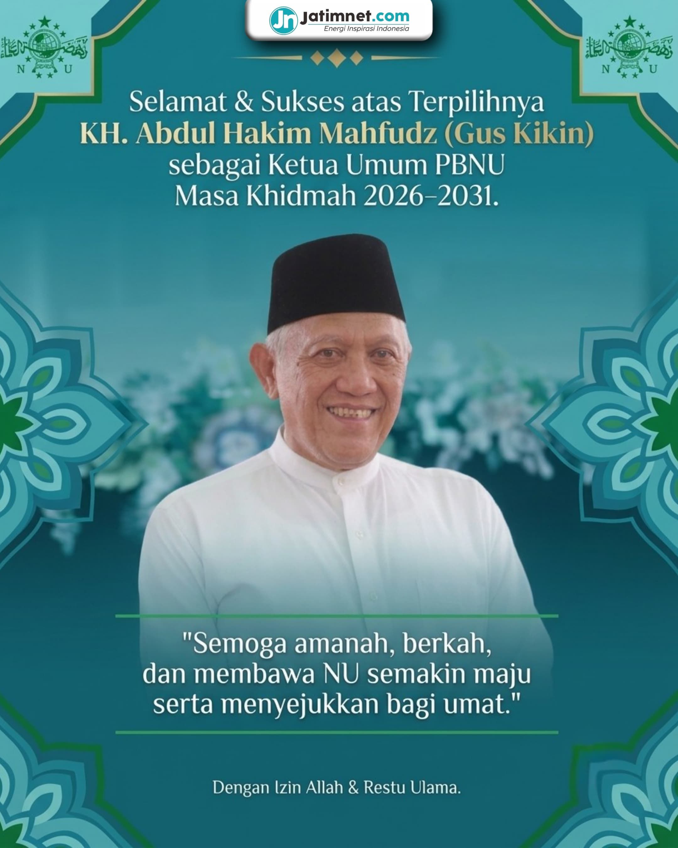 Ucapan Ketua PBNU yang baru