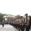 Kategori Merah, Puluhan Brimob Siaga Pilkada 2024 di Lamongan