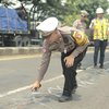 Cek Jalur Mudik, Satlantas Polres Gresik Survei Jalur Blackspot di Jalan Raya Duduksampeyan