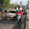 Sedan Mazda Milik Warga Jabung Terbakar di Jembatan Ranugrati Kota Malang 