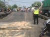 Jembatan Nasional di Lamongan Ambles Sedalam 1 Meter