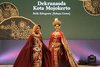 Pameran Batik Dekranasda, Istri Wakil Wali Kota Mojokerto Pakai Kebaya Gown Motif Surya Majapahit