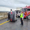 Mobil dan Dua Truk Terlibat Kecelakaan di Tol Jombang-Mojokerto