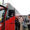 Polres Mojokerto Kota Lepas Ratusan Pekerja Pabrik Mudik Gratis