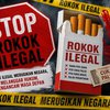 Aparat Gabungan Razia Rokok Ilegal di Pasaran Madiun