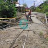 Jembatan Sekaligus Jalan Jalur Alternatif Mojokerto-Gresik-Lamongan Ambles