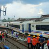 Rangkaian Langsiran Anjlok di Stasiun Malang Kota Lama