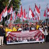 Semarak Kemerdekaan HUT RI ke-77, Kota Mojokerto Gelar Gerakan 10 Juta Bendera Terpasang
