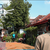 Cegah COVID-19, Jalanan dan Kampung Disemprot Disinfektan Dengan Drone