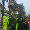 Surabaya Diterjang Puting Beliung, Petugas PMK Terluka Tertimpa Pohon Tumbang